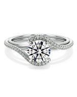 Danhov Abbraccio Handmade Diamond Engagement Ring in 14k White Gold