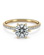 Norme de Danhov Diamond Engagement Ring for Women in 14k Yellow Gold