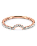 Danhov Classico Unique Handmade Curvy Wedding Band in 18k Rose Gold