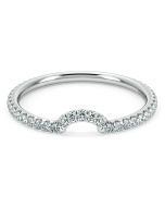 Danhov Classico Unique Handmade Curvy Wedding Band in 18k White Gold