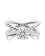 Danhov Eleganza One of a Kind Engagement Ring in 14k White Gold