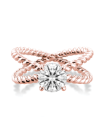 Danhov Eleganza One of a Kind Engagement Ring in 18k Rose Gold