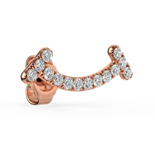 Norme de Danhov Smile Diamonds Earrings in 14k Rose gold 