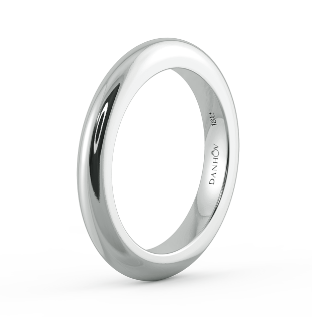 Danhov Classic Voltaggio Wedding Ring in 14k White Gold