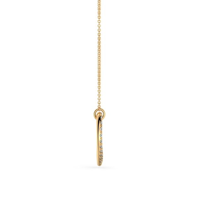 Norme de Danhov Heart in Heart Diamond Pendant in 18kt Yellow Gold 