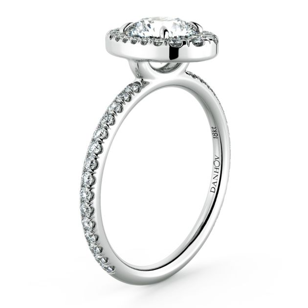 Danhov Per Lei Engagement Ring in 14k White Gold