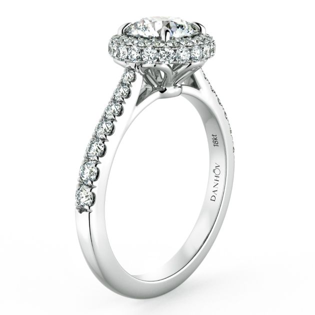 Danhov Classico Engagement Ring in 14k White Gold