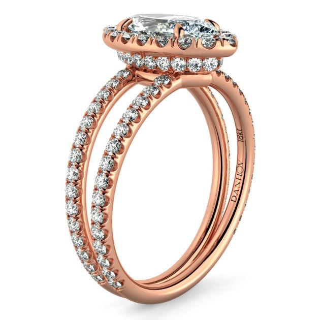 Danhov Solo Filo Exclusive Diamond Engagement Ring in 14k Rose Gold