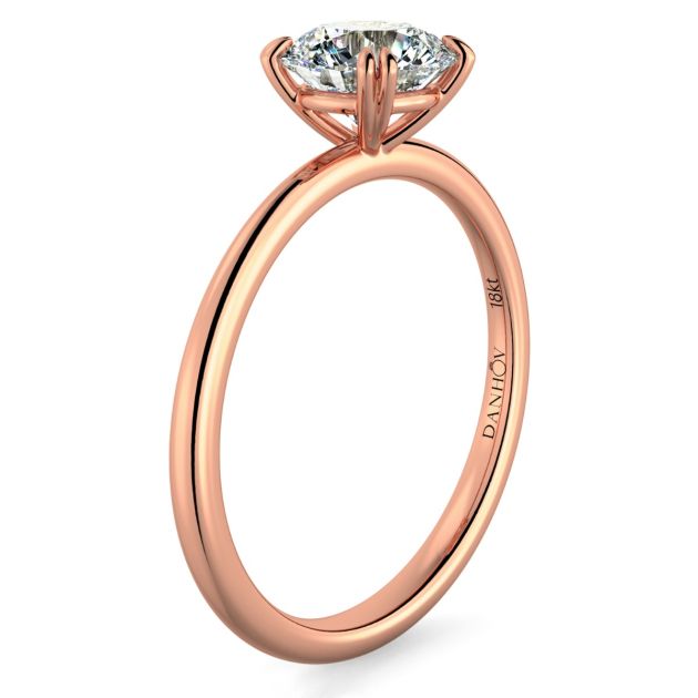 Norme de Danhov Engagement Ring in 14k Rose Gold