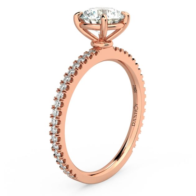 Norme de Danhov Engagement Ring in 18k Rose Gold