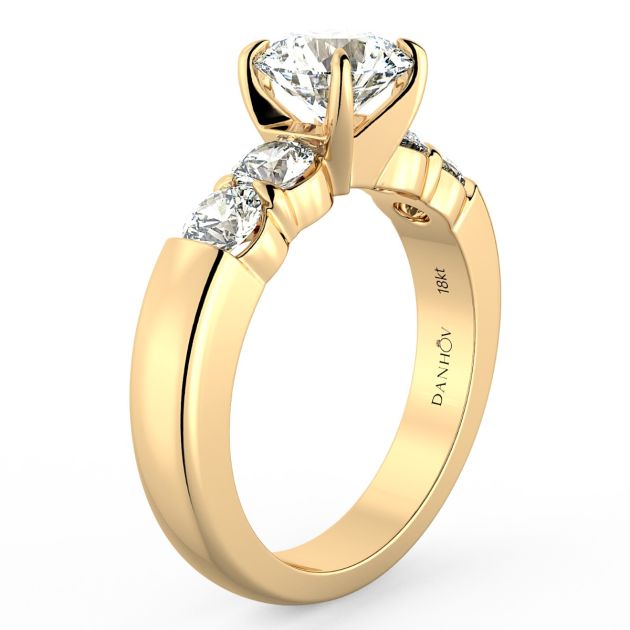 Norme de Danhov Engagement Ring in 18k Yellow Gold