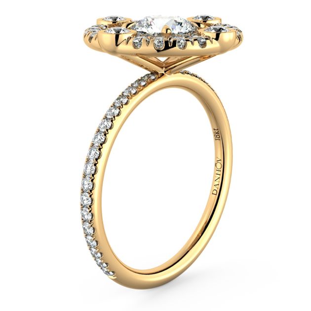 Norme De Danhov Ladies Engagement Ring in 14k Yellow Gold