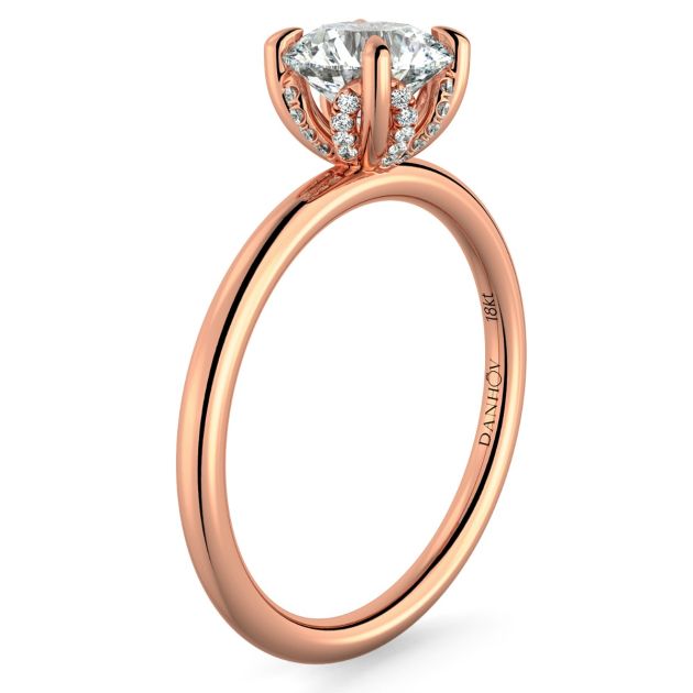 Danhov Classico Engagement Ring in 14kt Rose Gold 