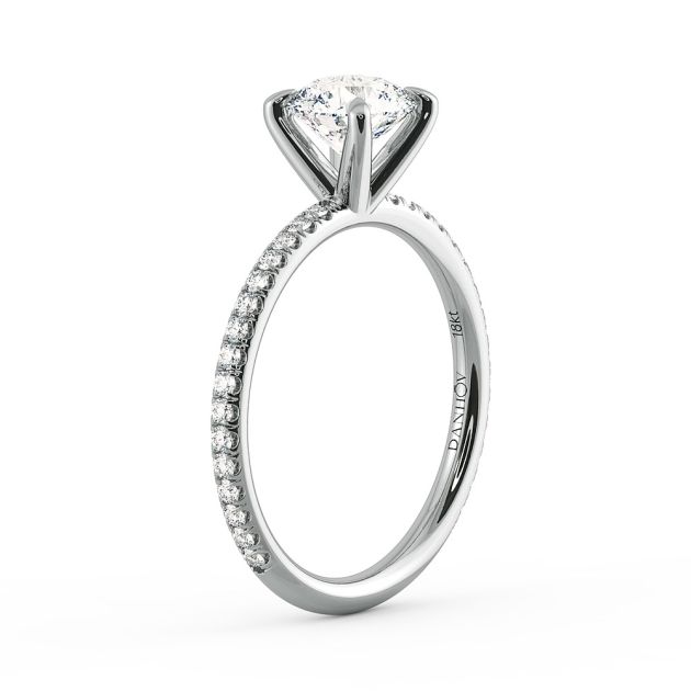 Norme De Danhov Ladies Engagement Ring Set in 18k White Gold