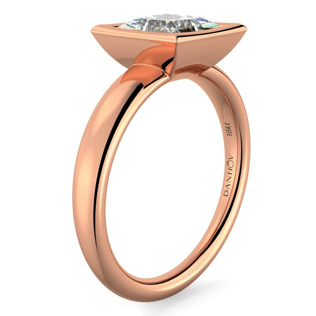 Norme de Danhov Engagement Ring in 14k Rose Gold