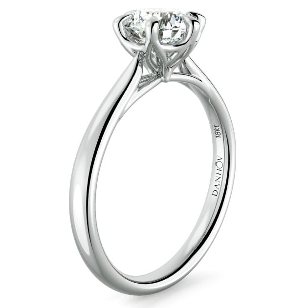 Norme de Danhov  Engagement Ring for Women in 14k White Gold