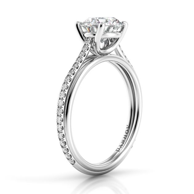 Danhov Unito Diamond Engagement Ring for her in 14k White Gold