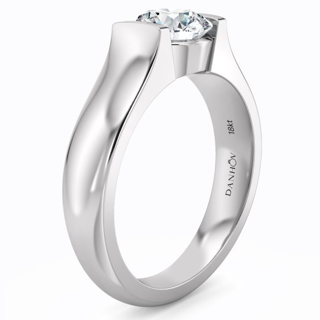 Norem de Danhov tension style engagement ring in 18k White Gold