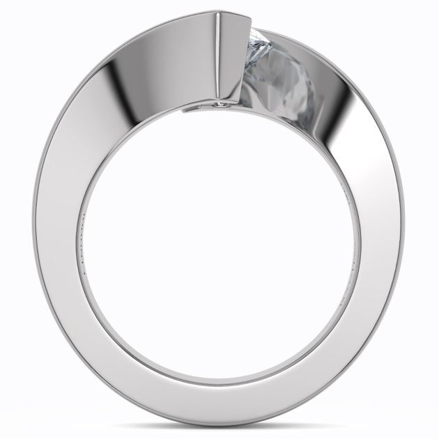 Danhov Tension Engagement Ring in 14k White Gold