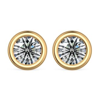 Norme de Danhov Classic Diamond Earrings in 14k Yellow Gold