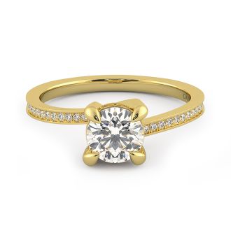 Danhov Eleganza Engagement Ring in 14k Yellow Gold