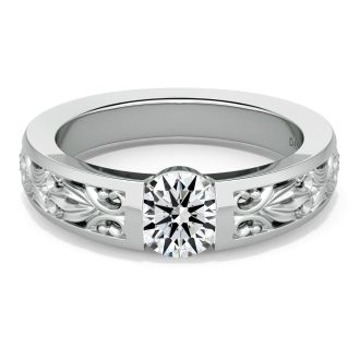 Norme de Danhov Engagement Ring for Women in 14k White Gold